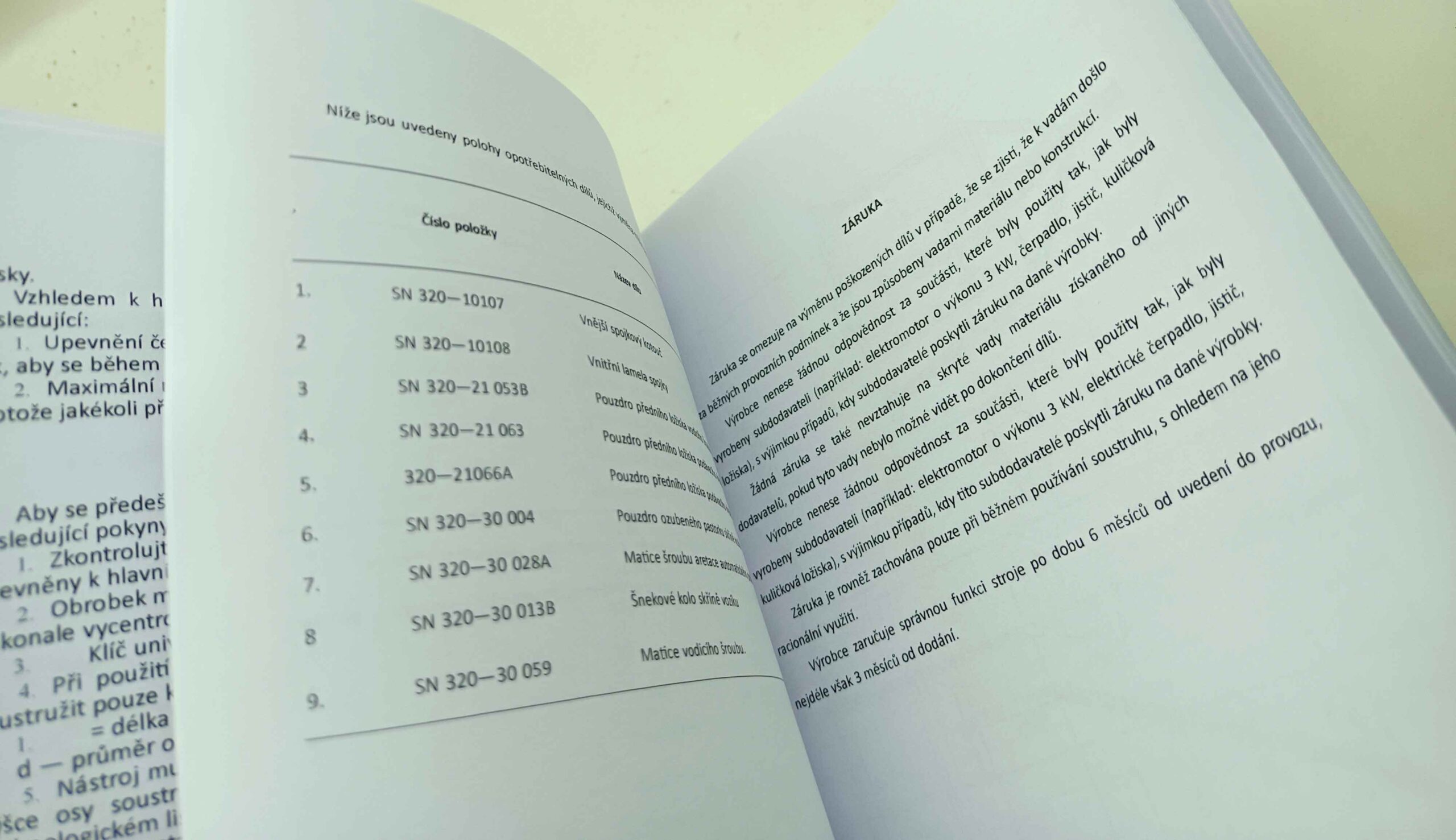 Soustruh Arad SN-320x750 - Rumun- Návod k obsluze český překlad reprint. - Image 2
