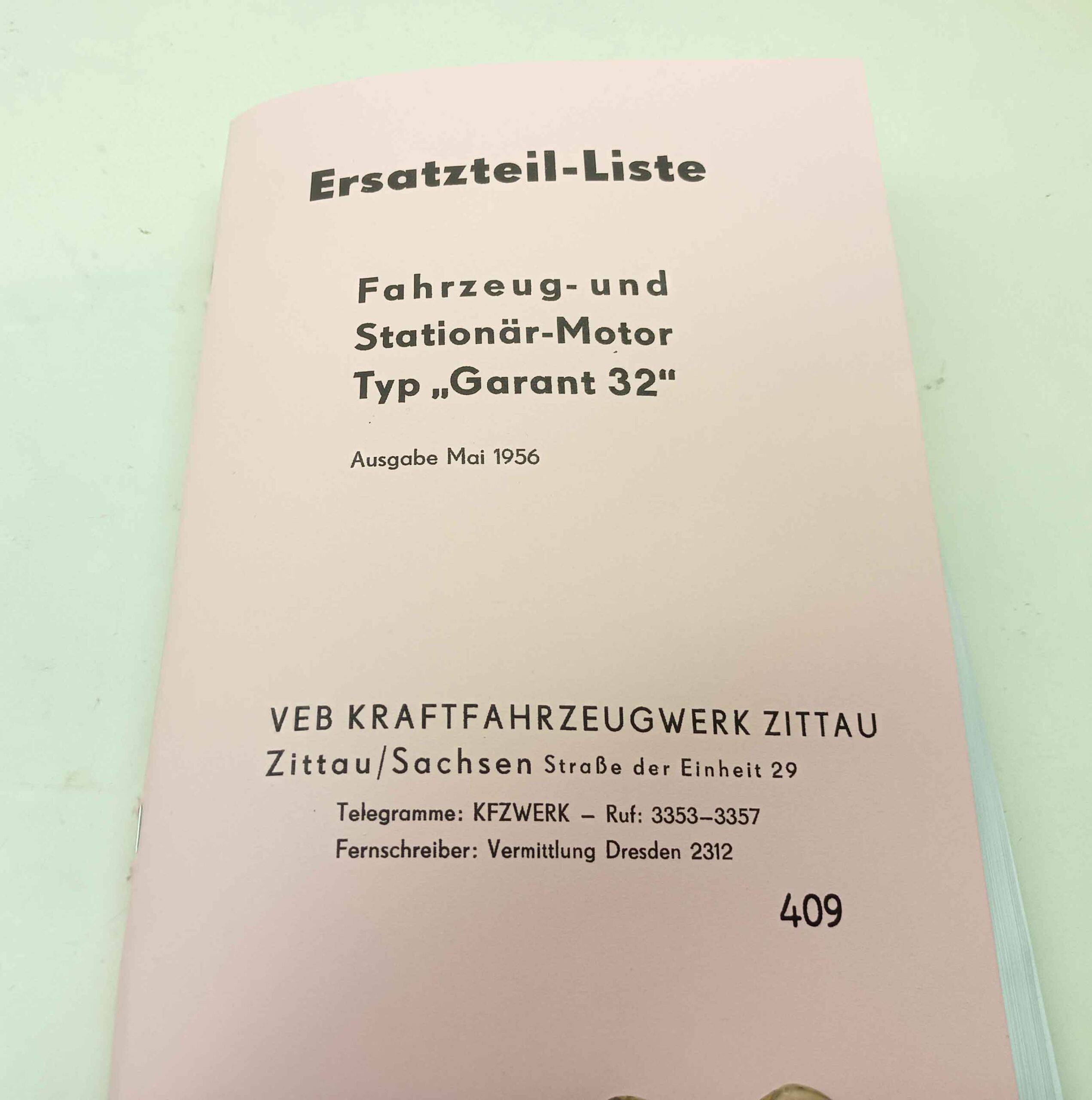 Garant 32 - Fahrzeug- umd Stationär Motor Ersatzteil-liste reprint. - Image 13