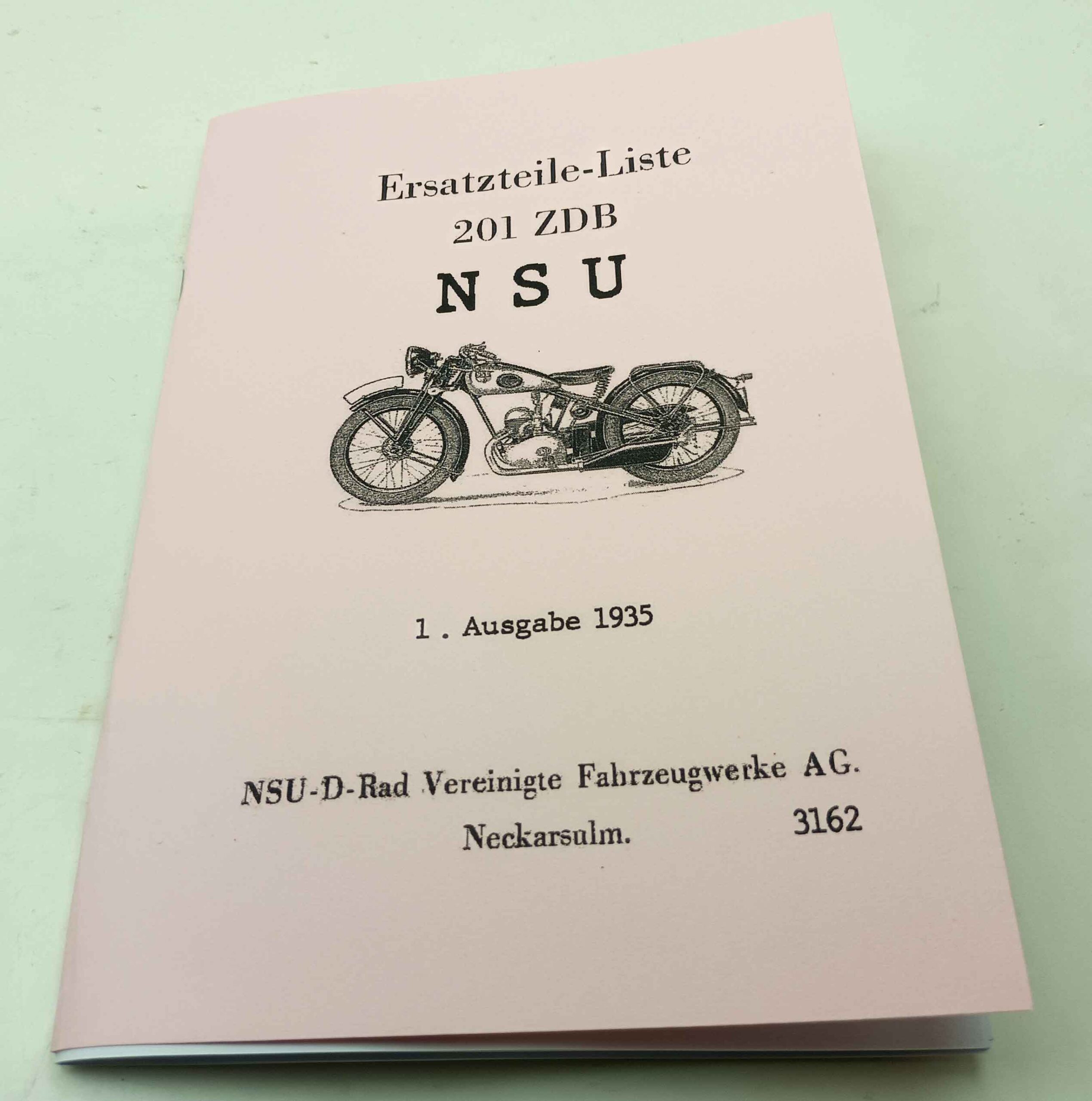 NSU 201 ZDB Ersatzteile katalog 1.vydání 1935 reprint - Image 5