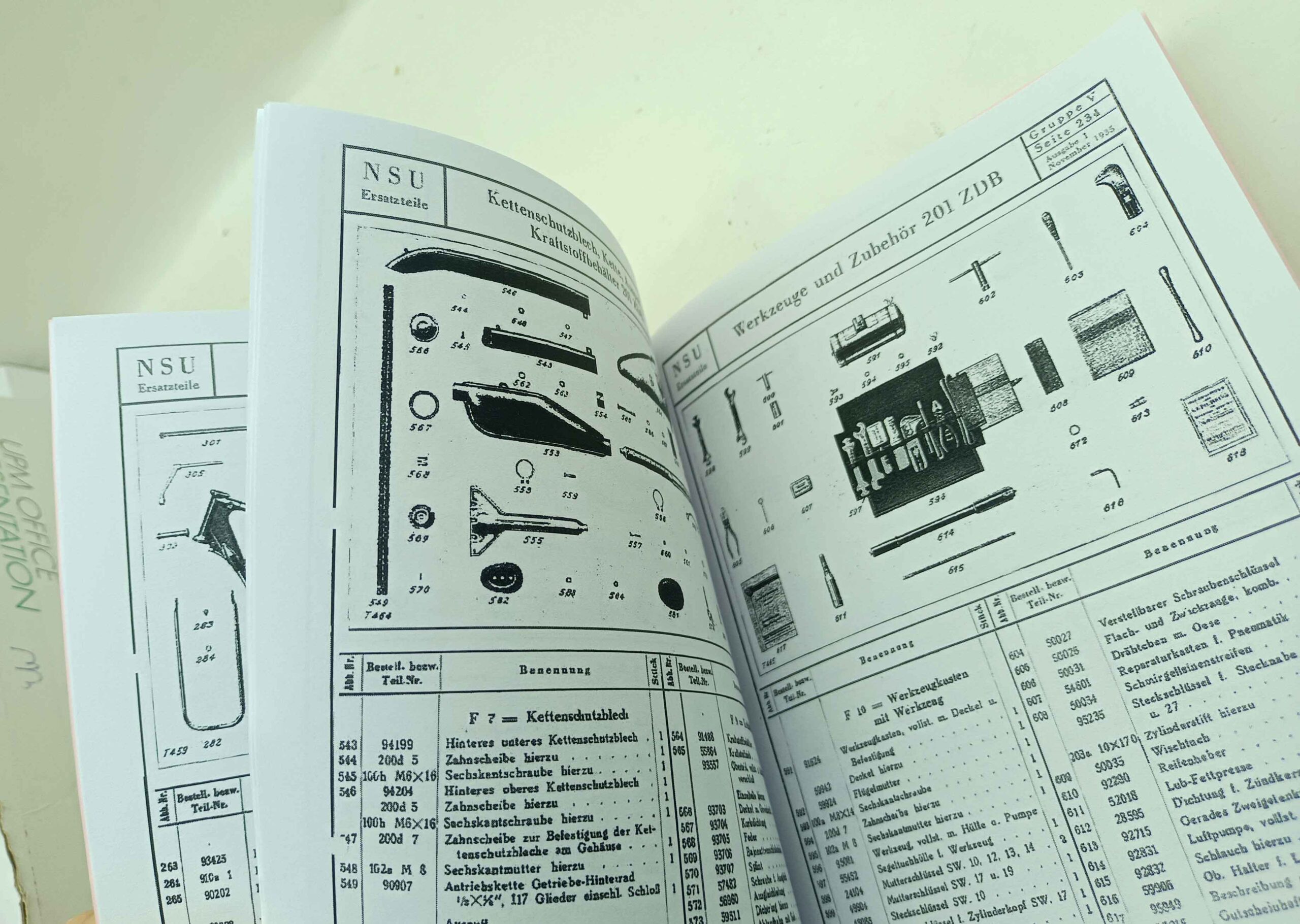 NSU 201 ZDB Ersatzteile katalog 1.vydání 1935 reprint - Image 2