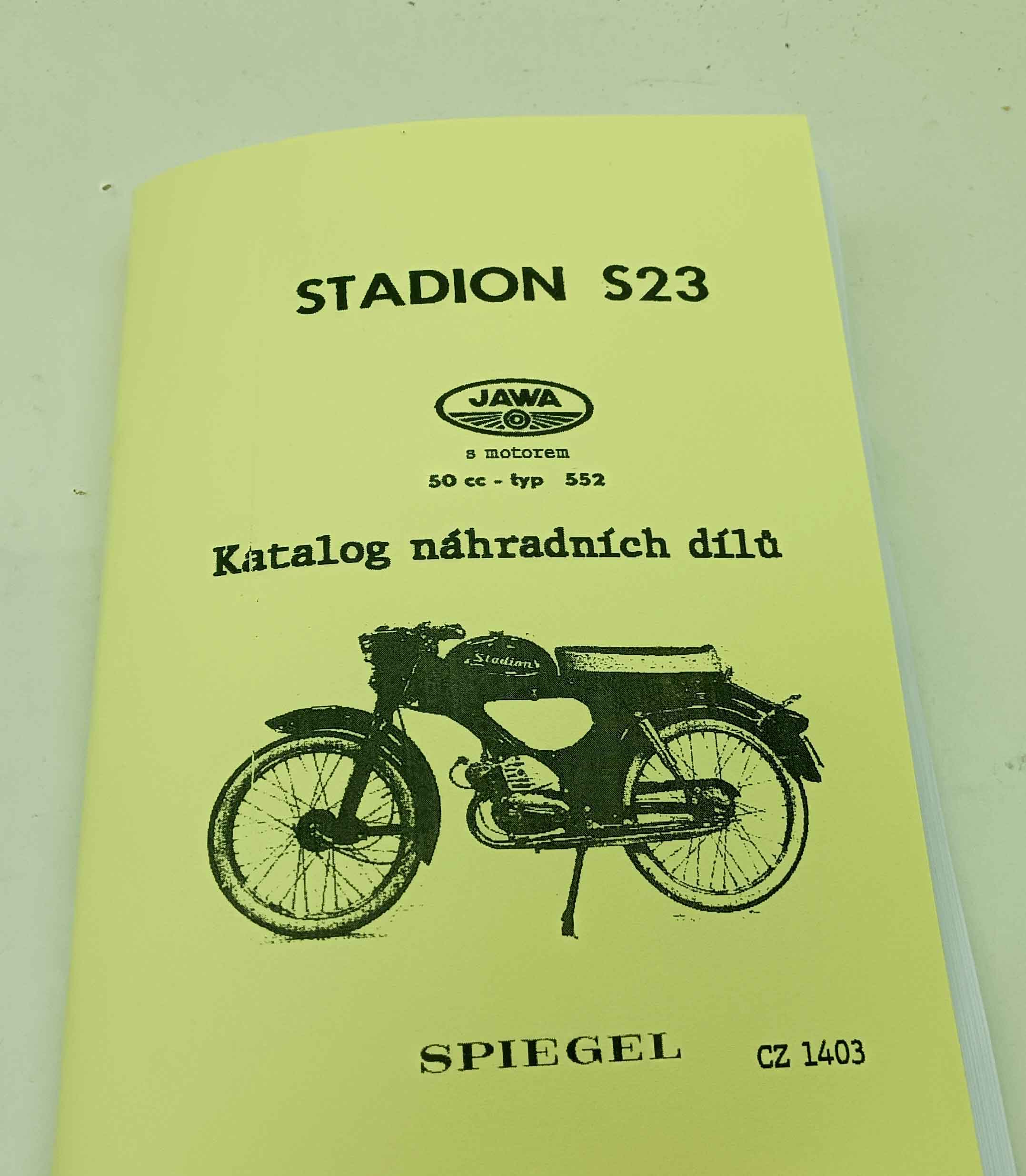 Stadion S23 Katalog dílů reprint