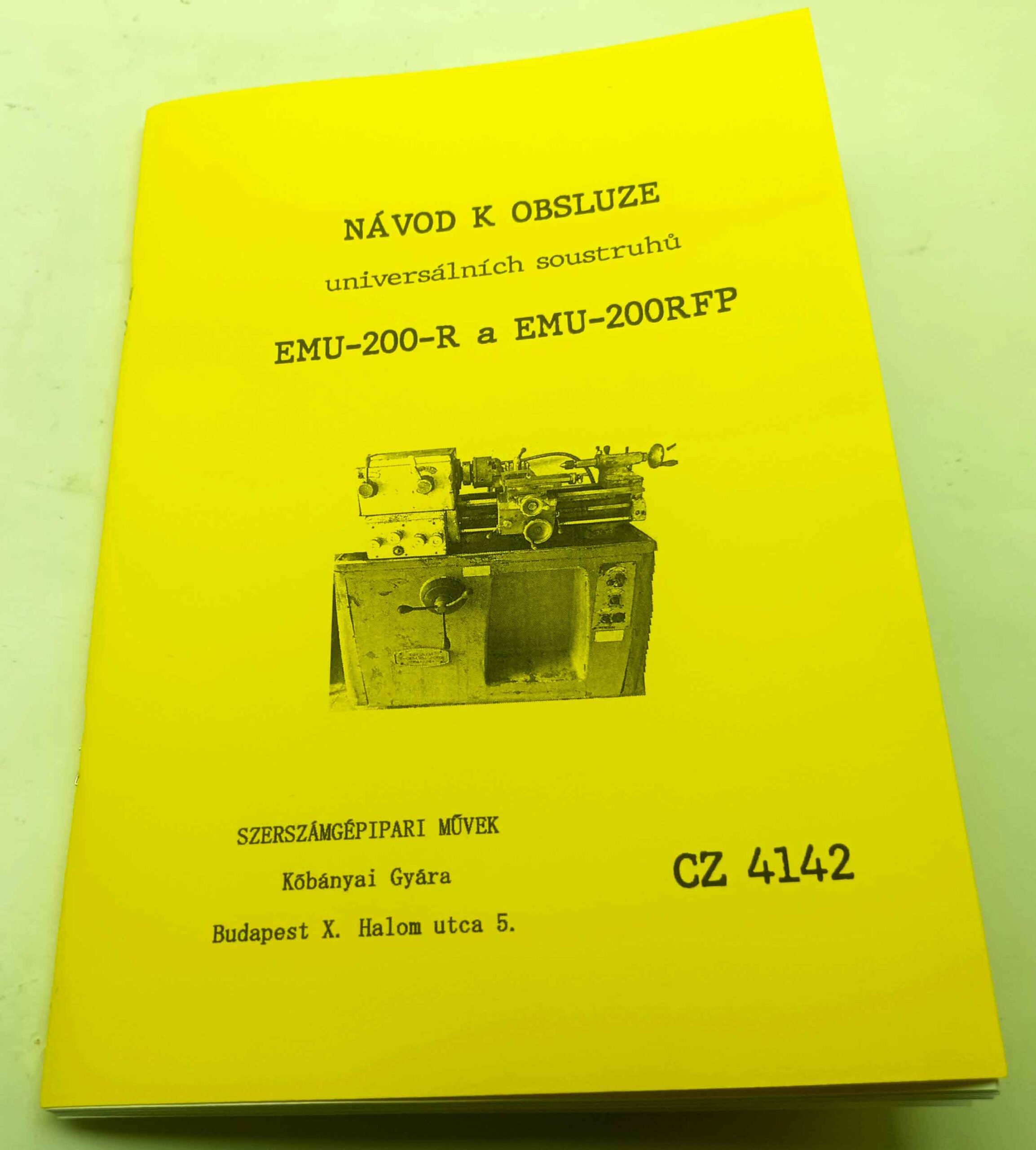 Soustruh EMU-200-R a EMU-200RFP v češtině. Reprint